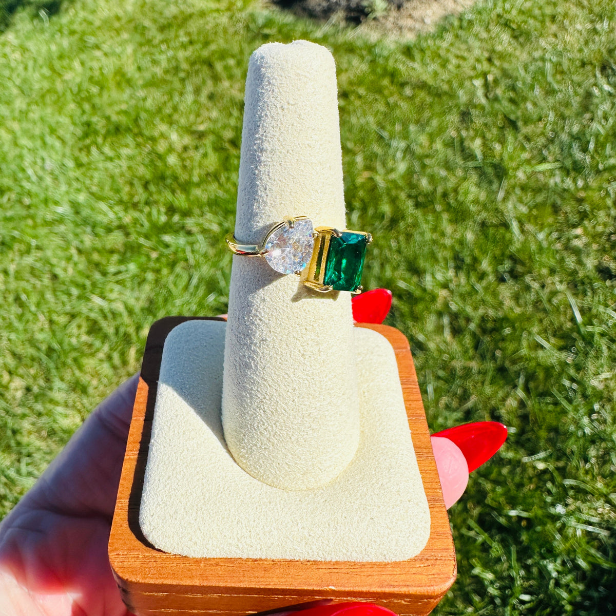 Emerald Muse Waterproof Crystal Ring