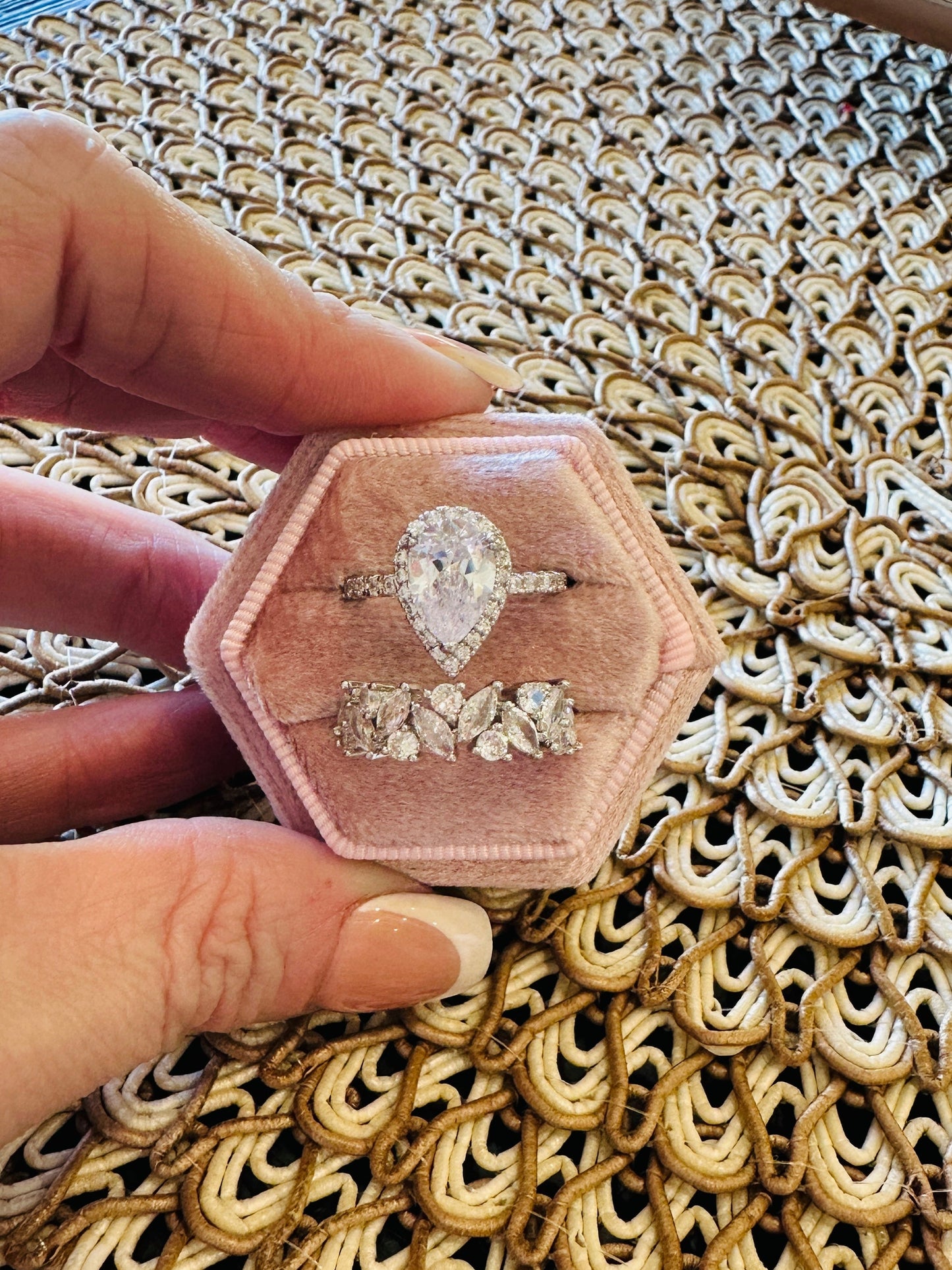 Anastasia Pear Luxe Ring Set