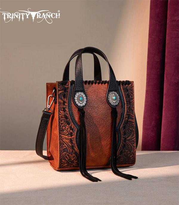 Trinity Ranch Tooled Mini Tote Crossbody