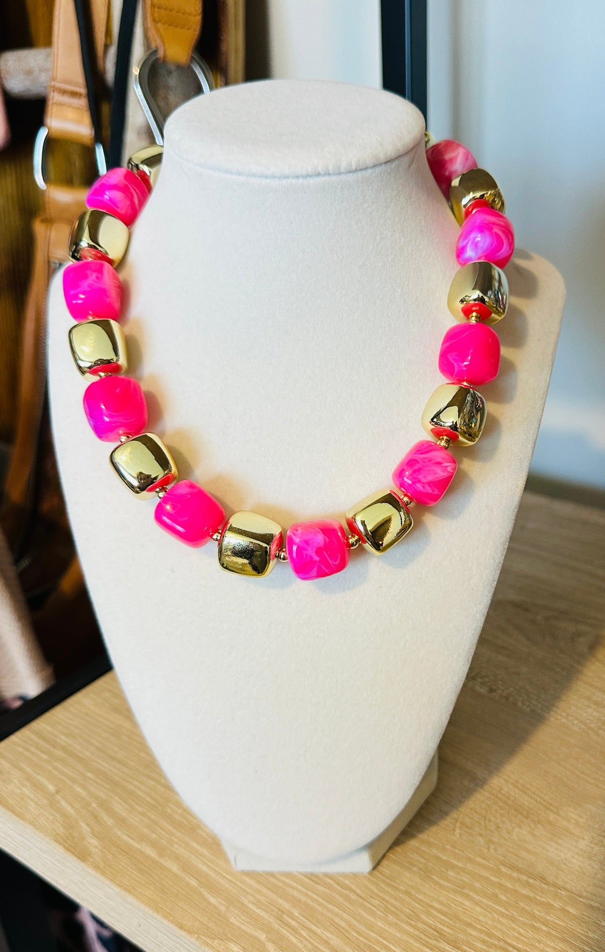 Pink Paradise Beaded Necklace