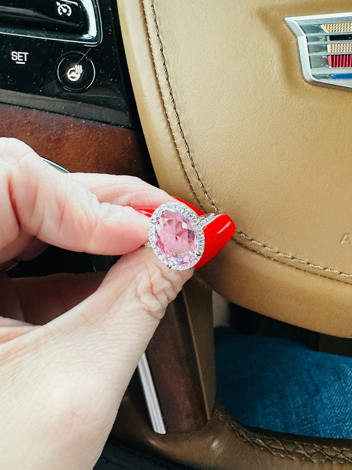 Katherine Pink Oval Ring
