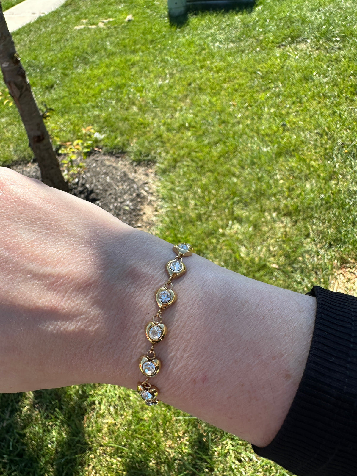 Juliette Waterproof Crystal Heart Bracelet