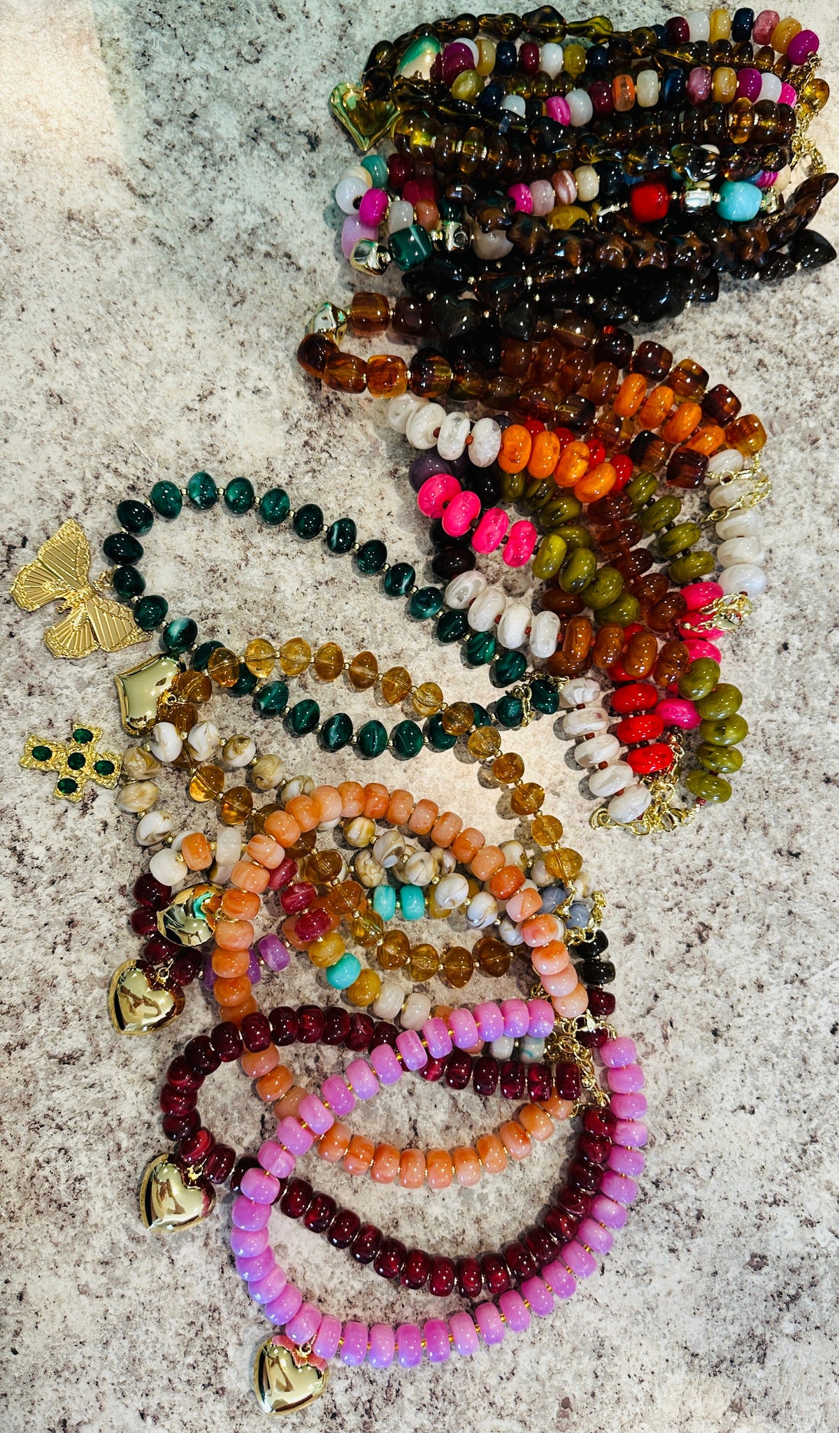 Golden Hour Tortoise Beaded Necklace