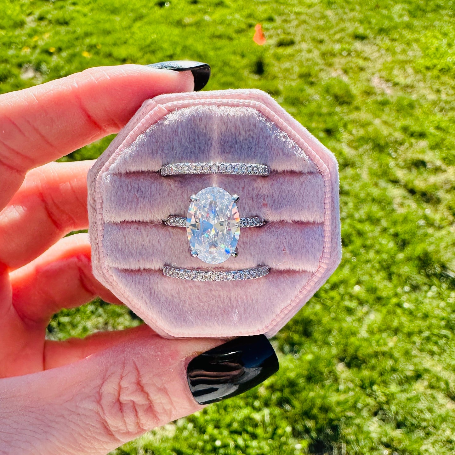 Aveline Oval Luxe 3 Piece Ring Set