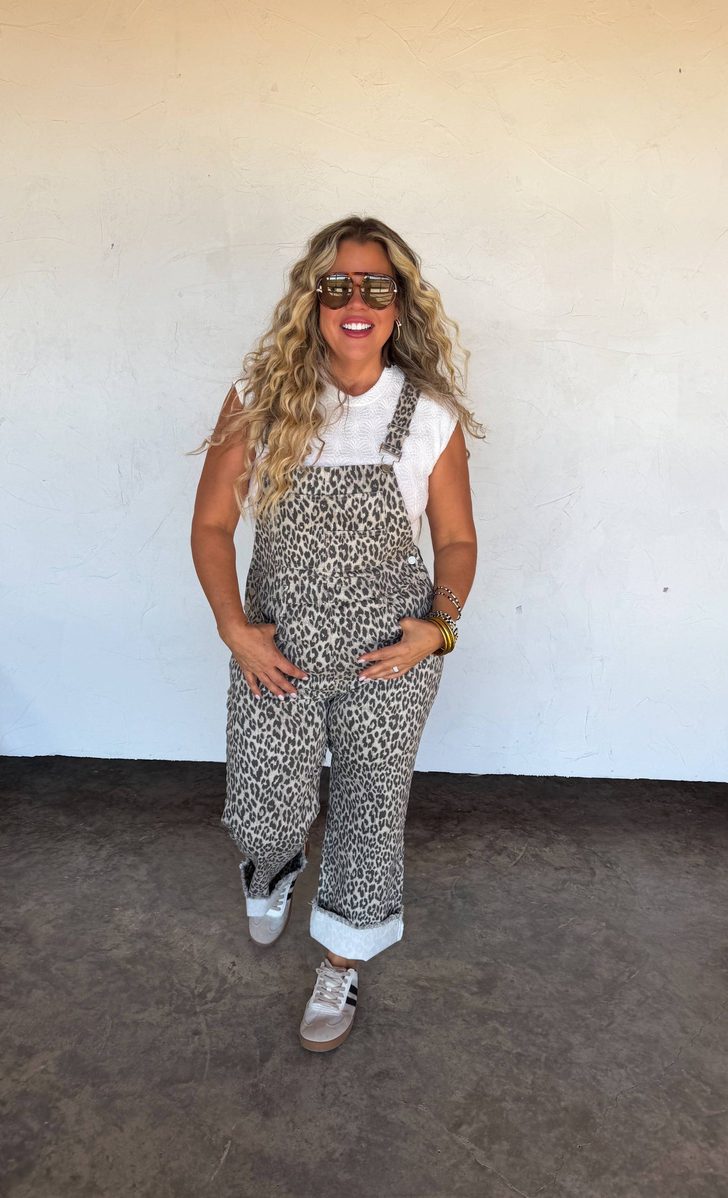 DAHLIA OVERALLS: L/XL / CHEETAH