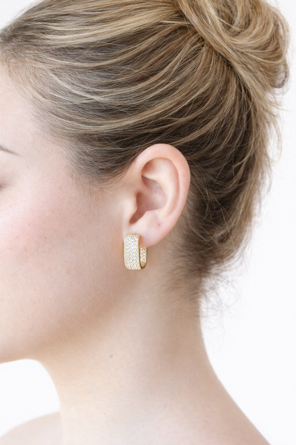Vivienne Pave Hoops- Gold