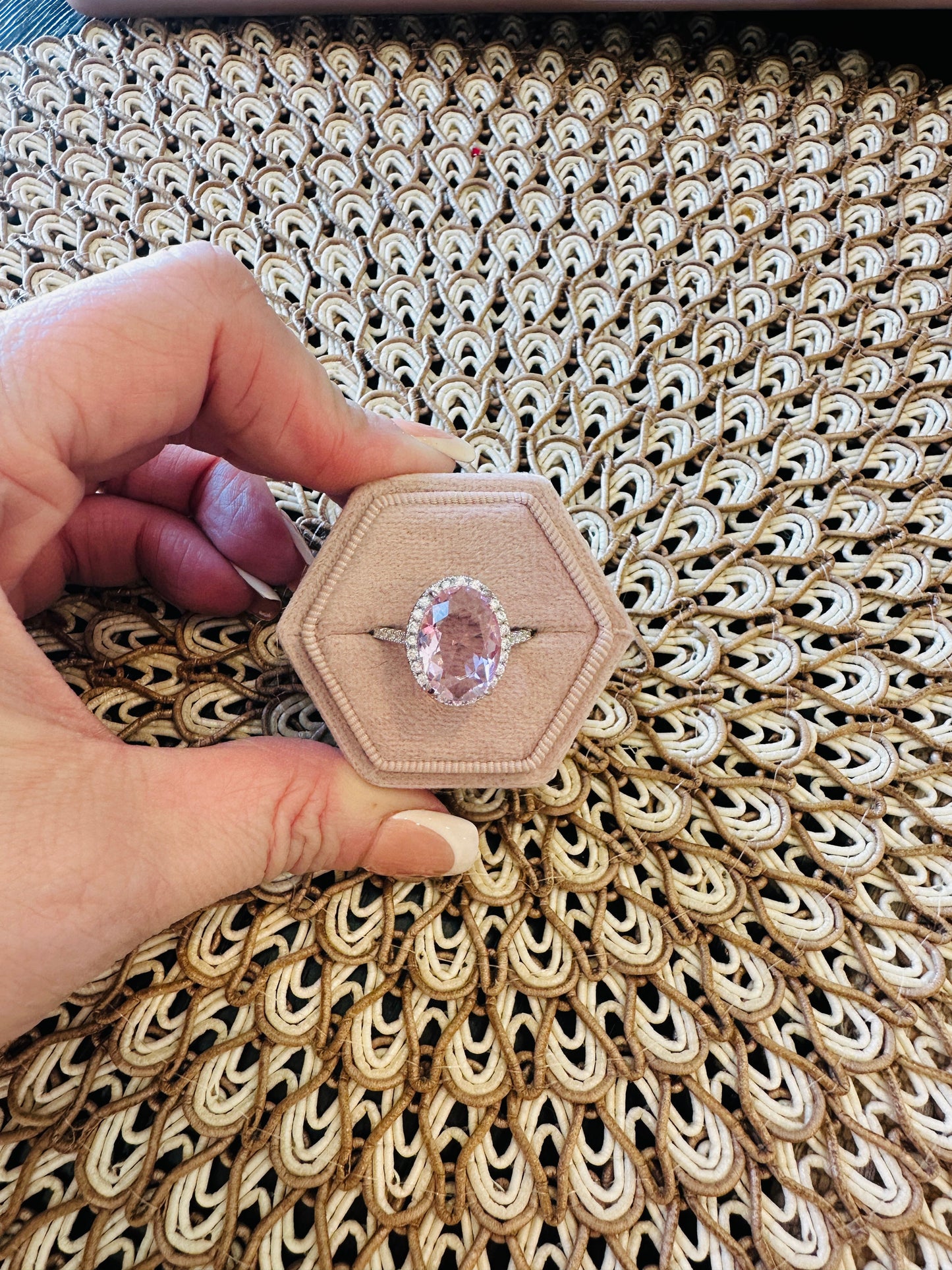Katherine Pink Oval Ring
