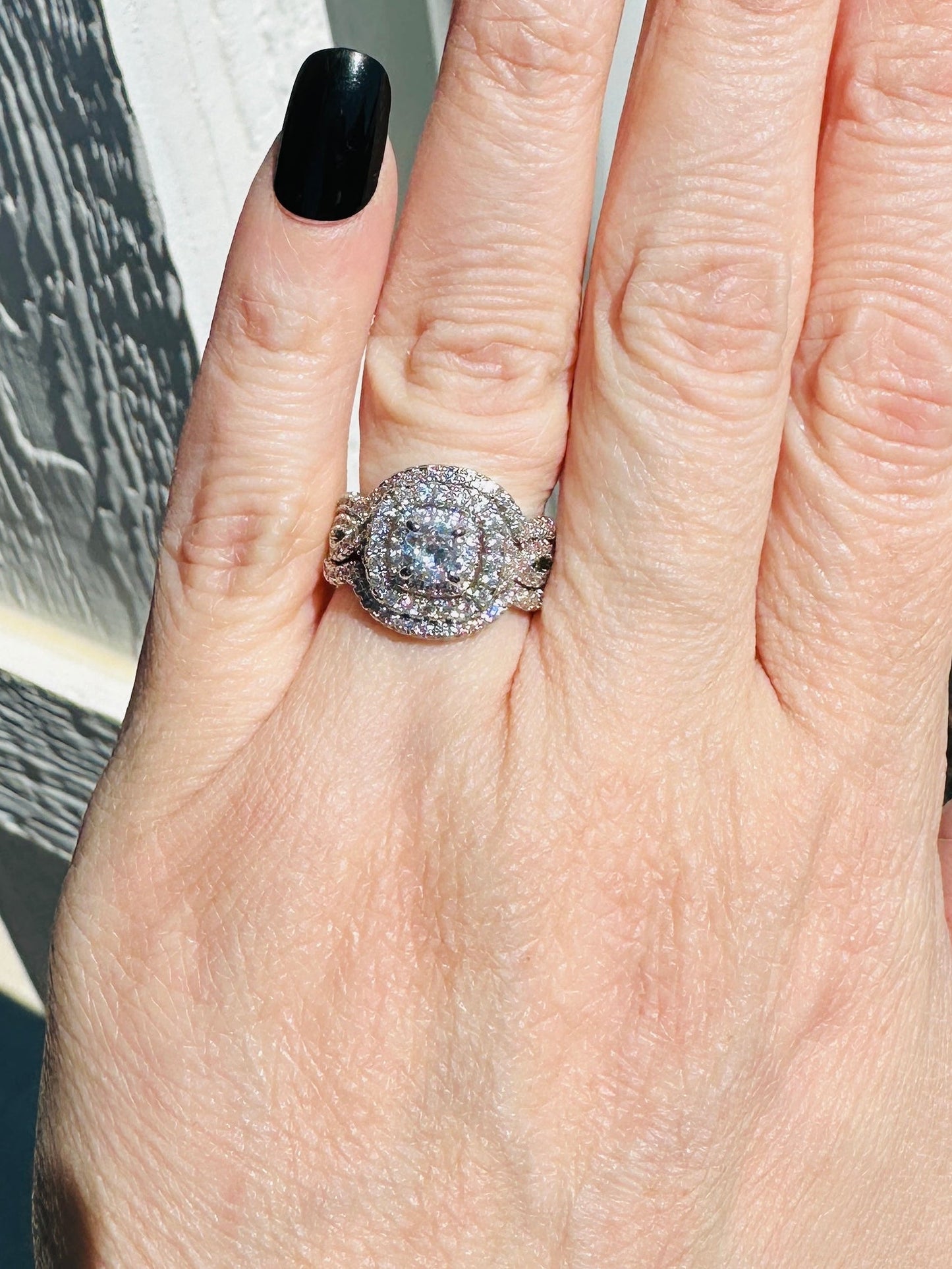 Alessia 3 Piece Grand Halo Ring Set