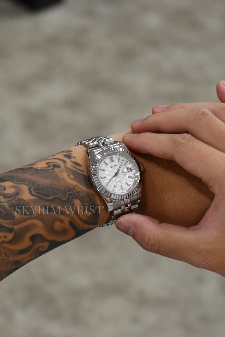 Mod Datejust Mosaic White