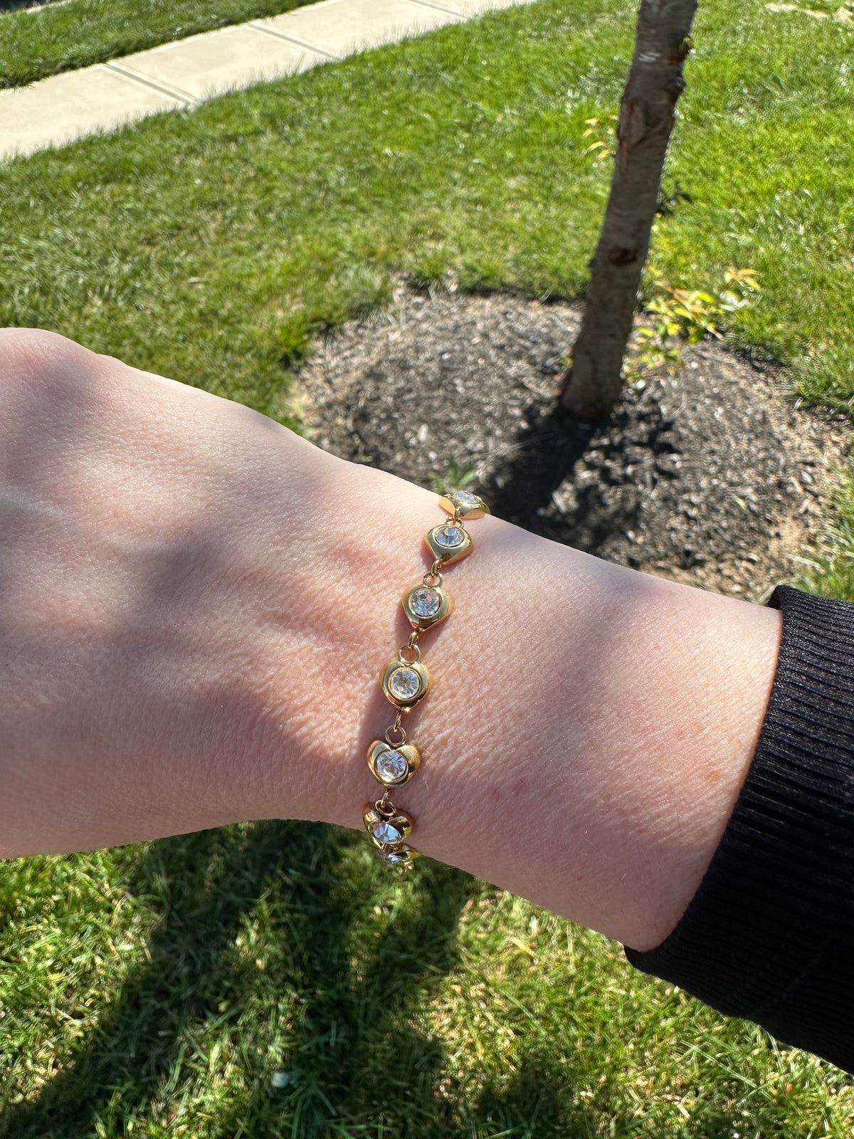 Juliette Waterproof Crystal Heart Bracelet