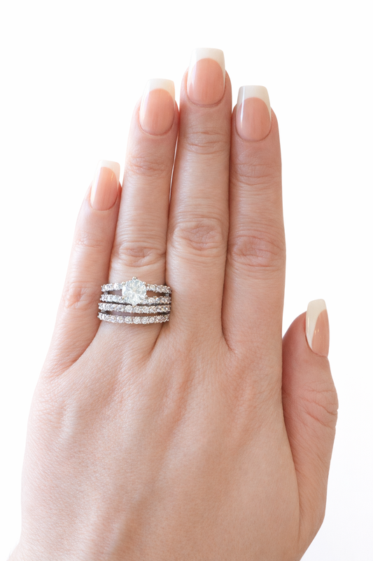 Bethany 2 Piece Ring Set-SIlver