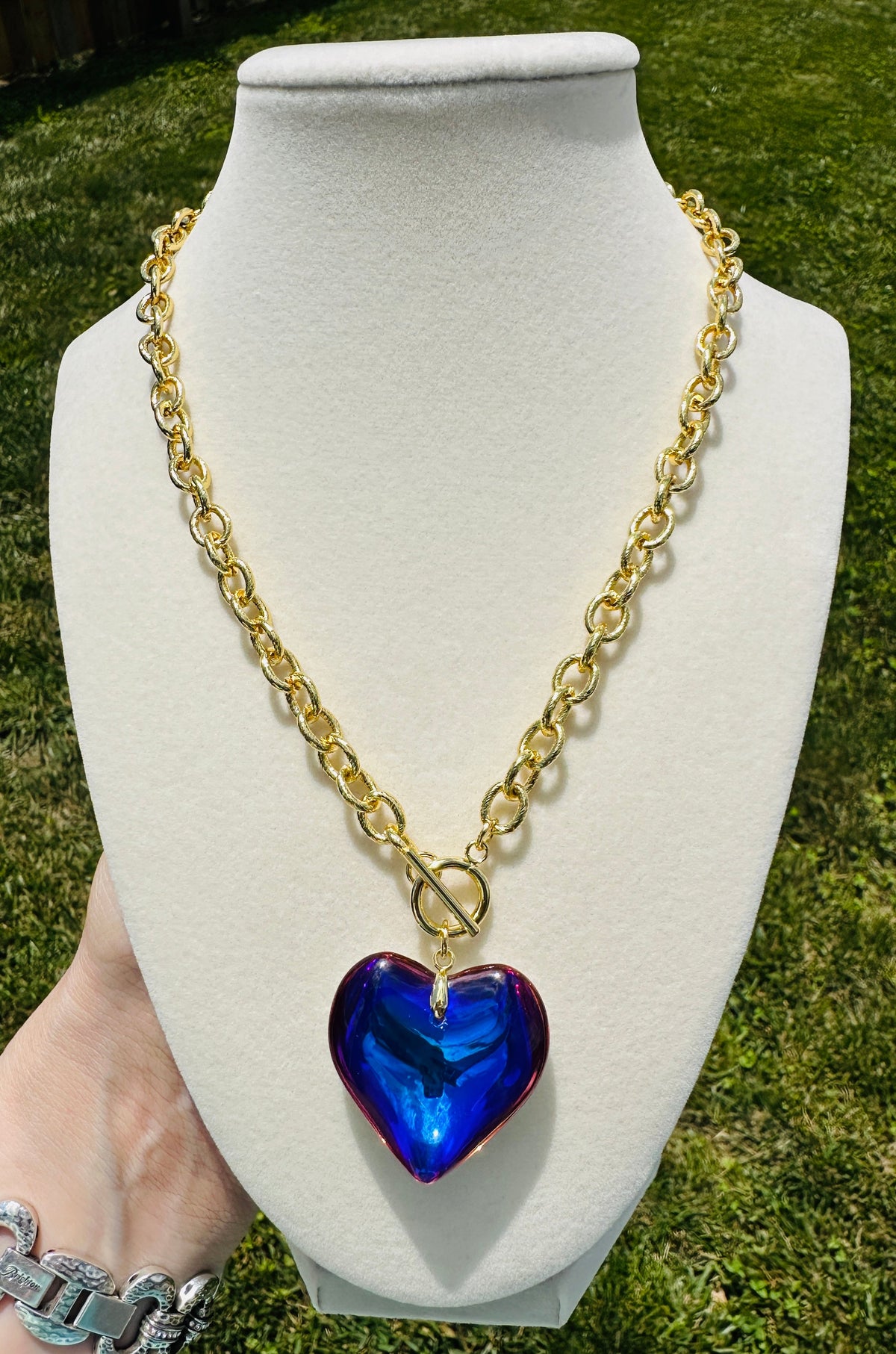 Prism Heart Toggle Necklace- 5 Colors