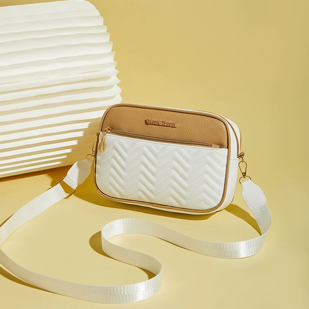 Fashion Double-Layer Small Square Crossbody Bag ZK3278: Pink / One Size