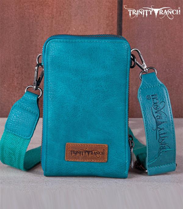Trinity Ranch Cowhide Tooled Crossbody