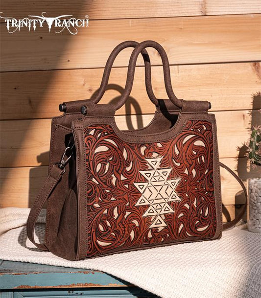 Trinity Ranch Tooled Concealed Carry Purse
