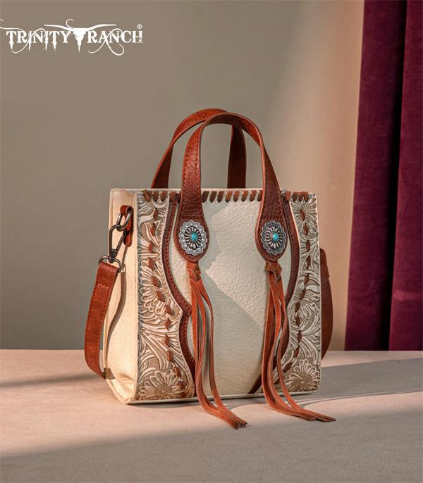 Trinity Ranch Tooled Mini Tote Crossbody