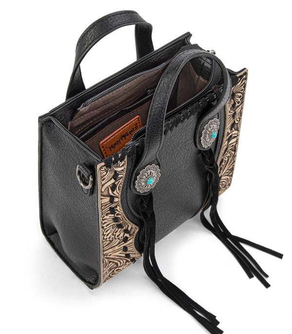 Trinity Ranch Tooled Mini Tote Crossbody
