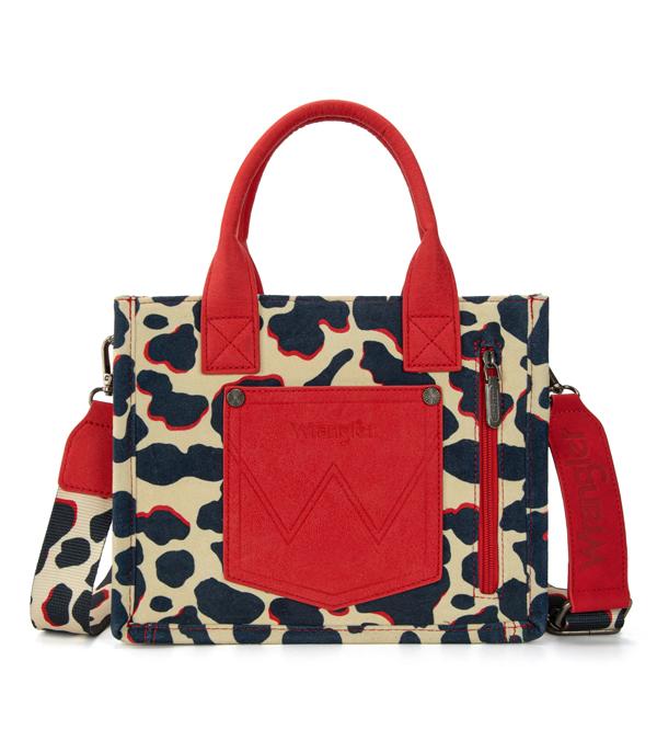 Wrangler Cow Print Tote Crossbody Bag