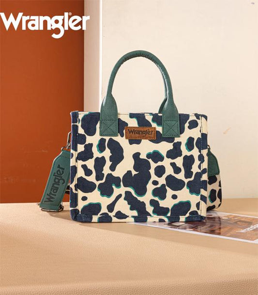 Wrangler Cow Print Tote Crossbody Bag